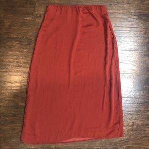 American Eagle Outfitters Rust Midi Skirt